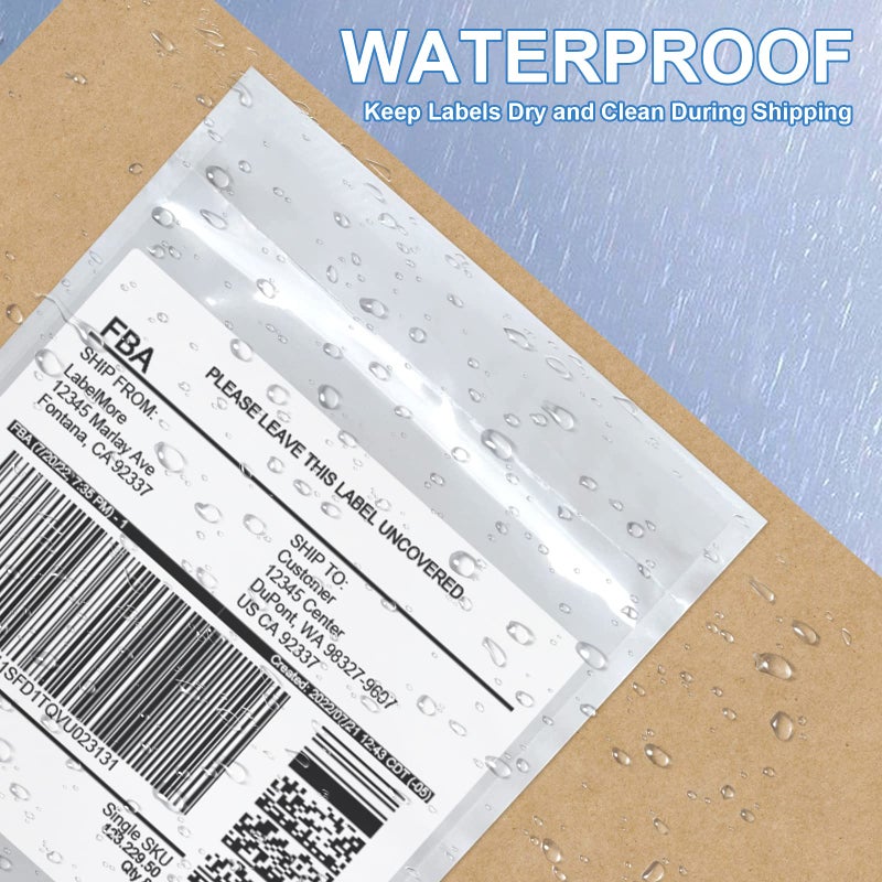 سي جيه باك 4.5 بوصة × 5.5 بوصة، 200 عبوة من مغلفات قوائم التعبئة، أكمام ملصقات الشحن من SJPACK، أكياس ملصقات الشحن، أكياس بريدية شفافة لاصقة ذات تحميل علوي لقوائم التعبئة الخاصة بالفواتير وملصقات الشحن - Image 3